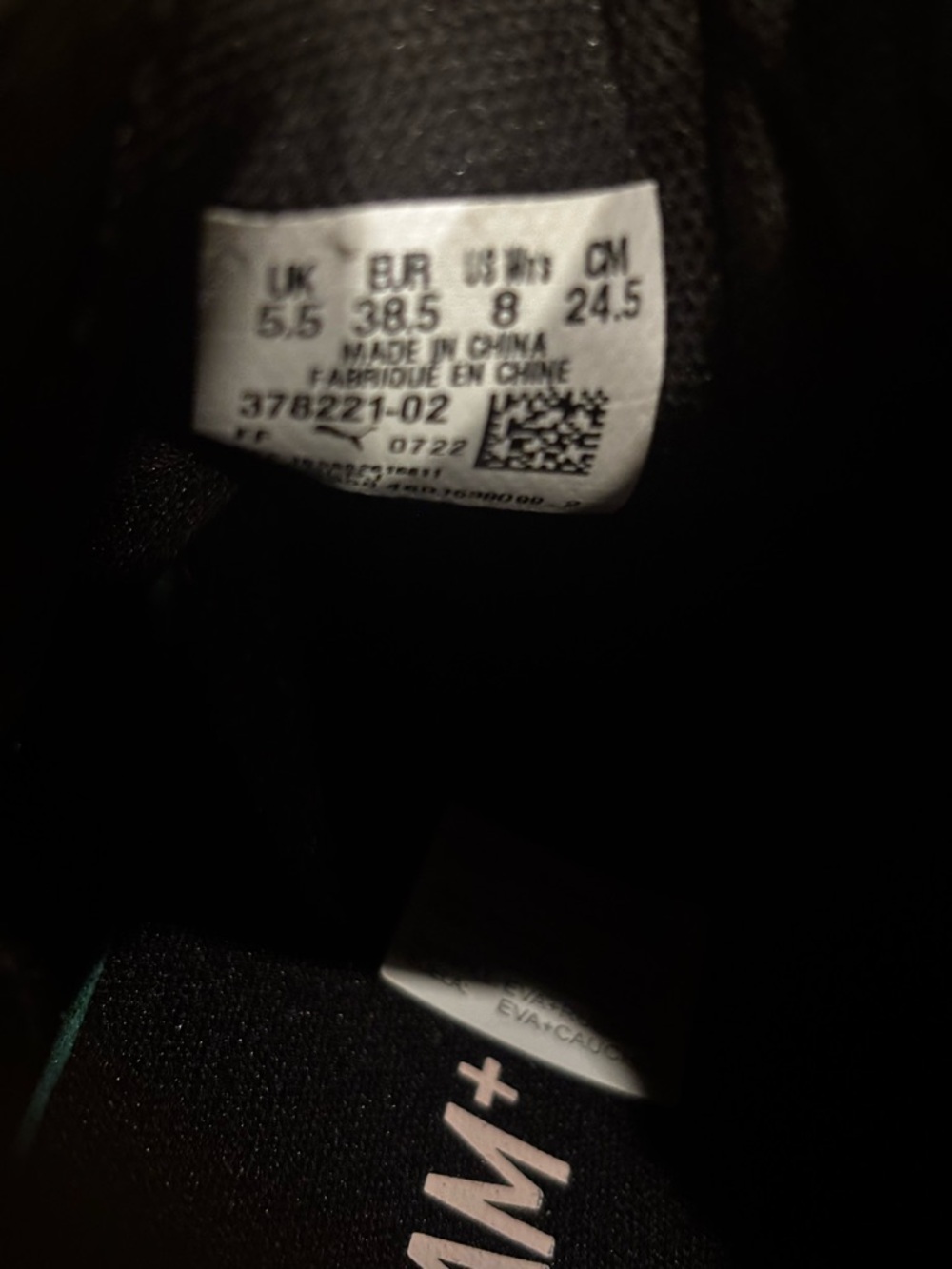 Puma Black Knit High-Top Sneakers with Speckled White Sole0931 - Picture 9 of 10
